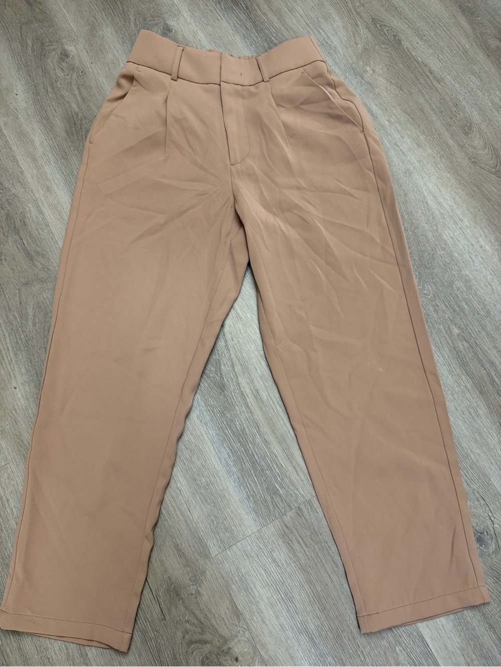 Halara Wide Leg Trouser Pants Women’s XS Petite Beige Office Career 0056